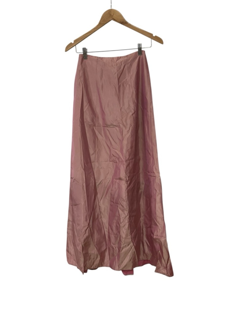 Vintage Y2K 90s Cache Taffeta Pink Iridescent Maxi Long Skirt 2